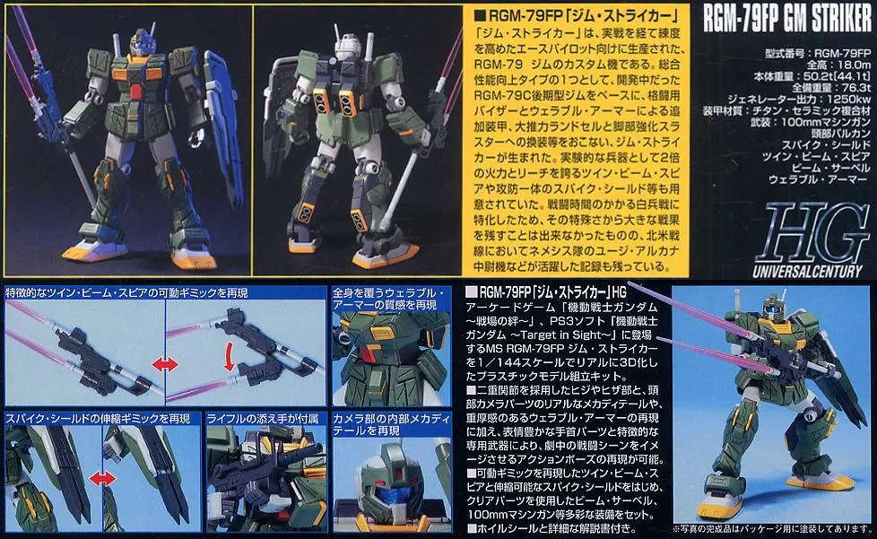 GUNDAM - HGUC RGM-79FP GM Striker 1/144 - Model Kit